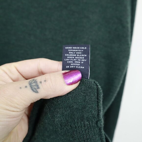 Hart Schaffner Marx Merino Wool Sweater Men XL Green Quiet Luxury Classic Preppy - Picture 6 of 16